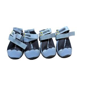 HCPET Gray Dog Boots Size 6 Reflective Mesh Anti-Slip Paw Protection Set of 4